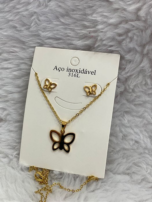 conjunto de colar e brinco