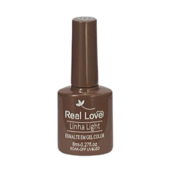 esmalte em gel real love 8ml 057 marrom
