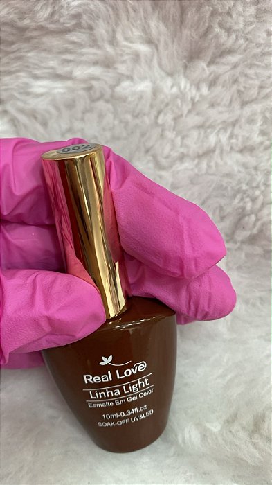 esmalte em gel real love 10ml 002 marrom