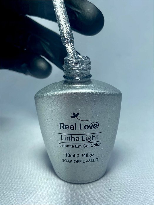 esmalte em gel real love 003 prata