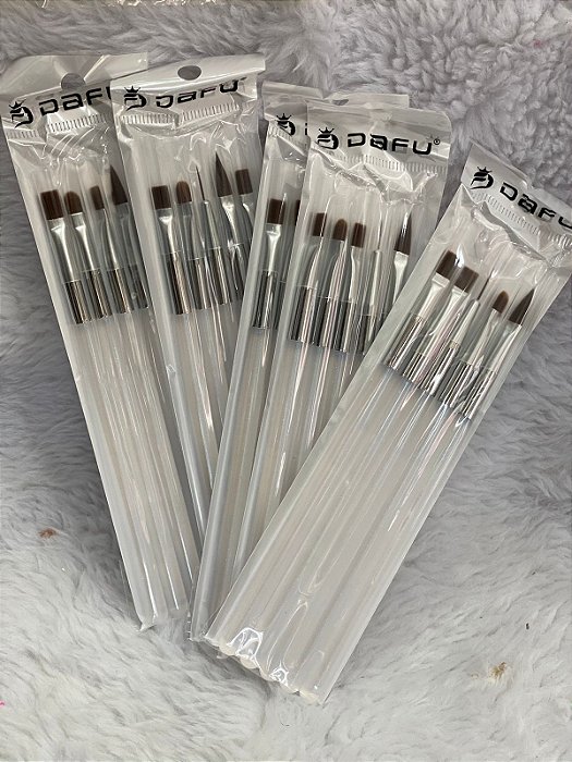 kit 5 pinceis para unhas