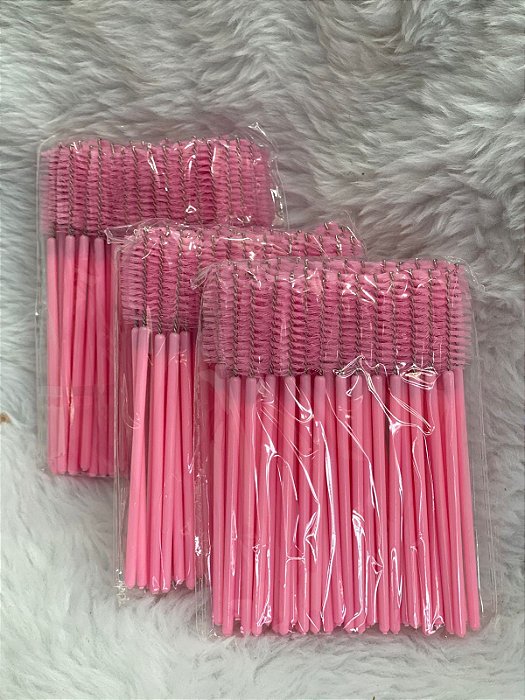 kit escovinhas para cilios com 50 pçs