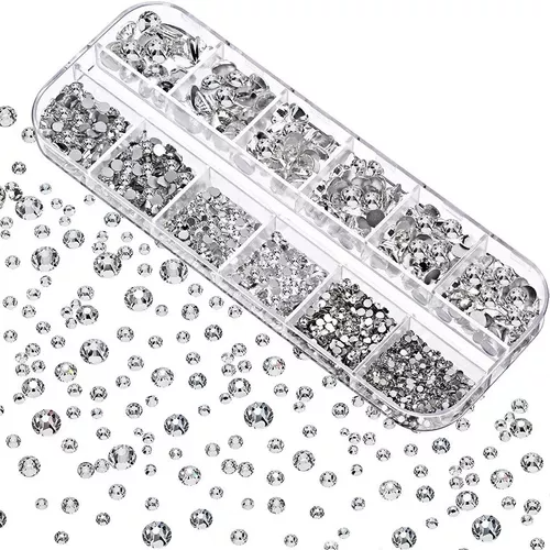 Strass Para Decoração Unha Pedraria Prata