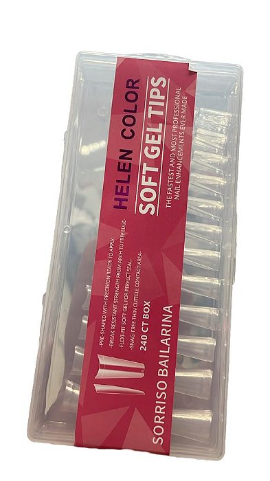soft gel tips sorriso bailarina helen color 240 unidades