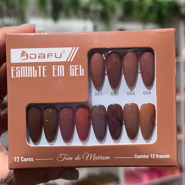 esmalte em gel dafu- 10ml 008 tons de marrom