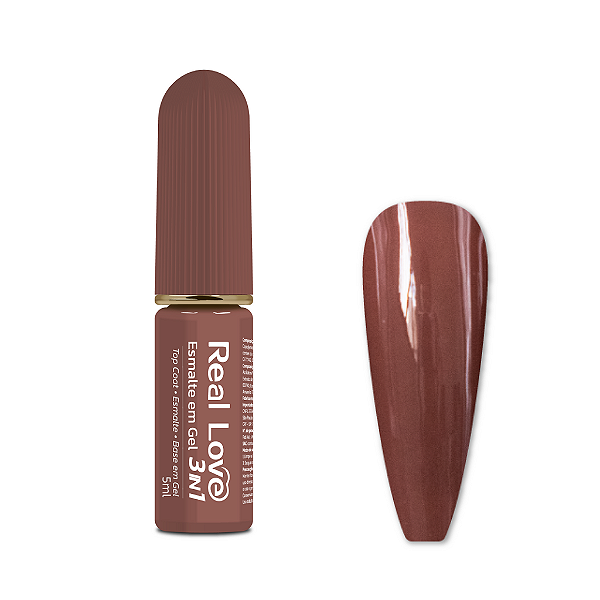 Esmalte em Gel 3 em 1-Base/Esmalte/Top Coat - Real Love 40