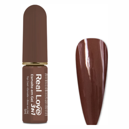 Esmalte em Gel 3 em 1-Base/Esmalte/Top Coat - Real Love 42