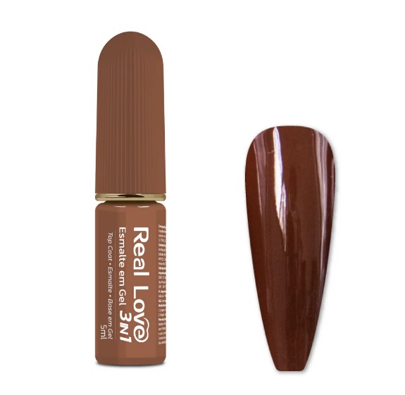 Esmalte em Gel 3 em 1-Base/Esmalte/Top Coat - Real Love 43