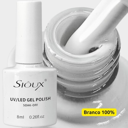 esmalte em gel sioux 8ml white(branco)