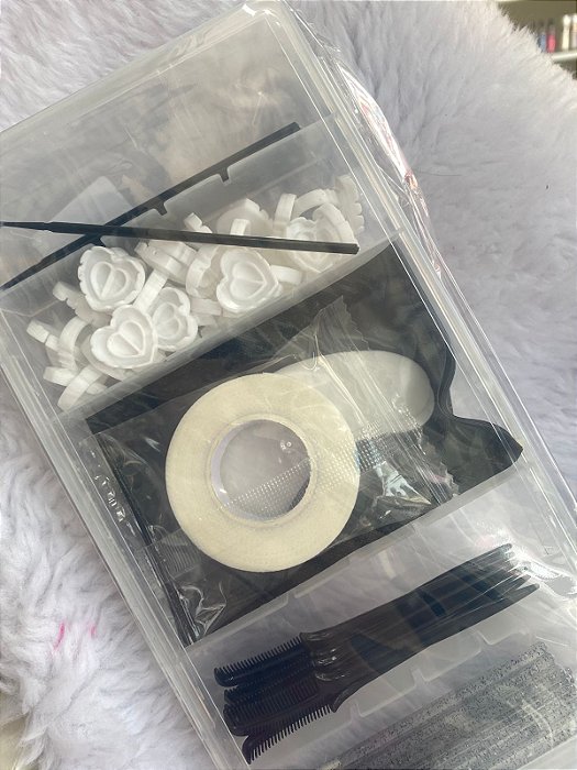 kit lash portatil caixa organizadora