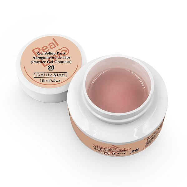 Gel Sólido De Alongamento Para Tips real love Gel Cremoso 20