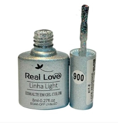 Esmalte em Gel Real Love 8ml Linha Light Prata 006