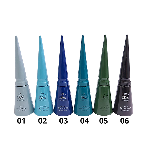 Esmalte em Gel 12ml D&Z Coleção Luxo azul Unidade