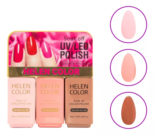 kit esmaltes helen color 3 unidades 21ml