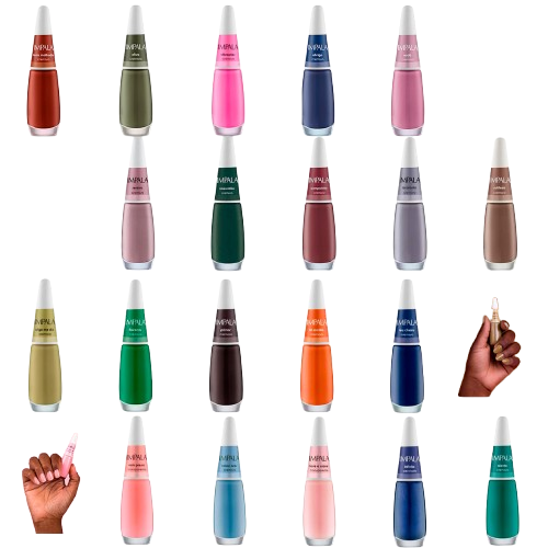 Kit 10 Esmaltes Impala Cores Da Sua Moda Atacado Cor Colorido