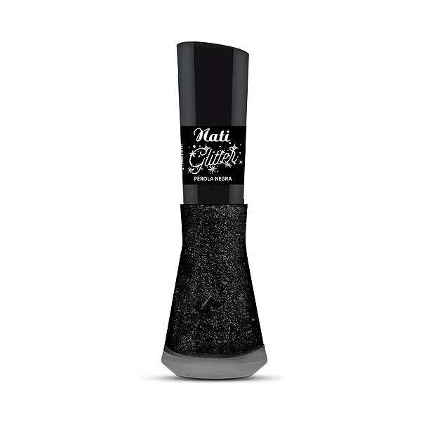 esmalte nati glitter pérola negra 8mlç
