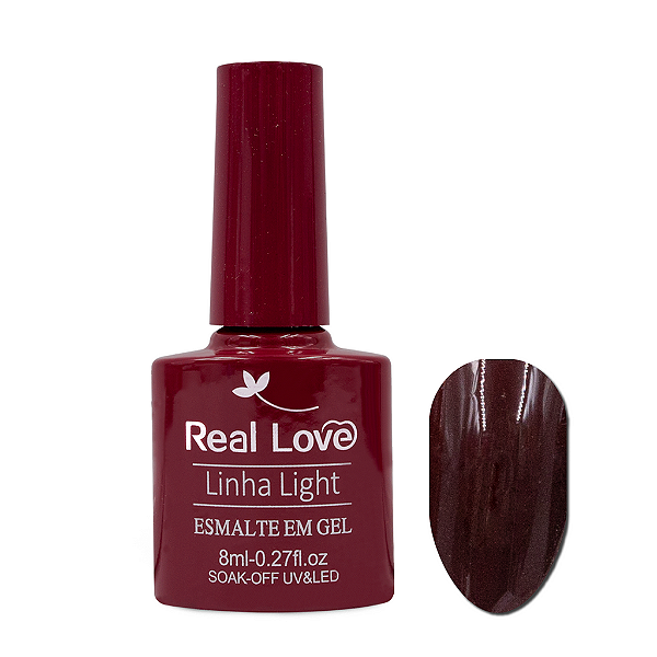 esmalte em gel real love 8ml 058 vinho