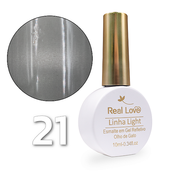 Esmalte em Gel Olho de Gato Real Love 10ml Linha Light 21