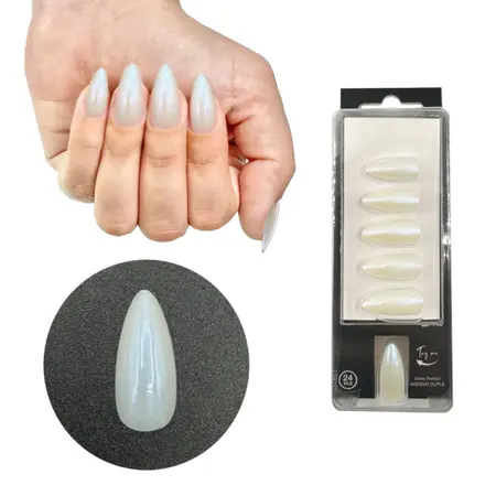 Unha Postiça Dafu Auto Colante Fashionista cromo 24un