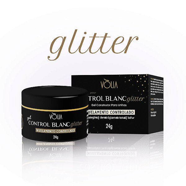 gel volia control blanc glitter para unhas em gel a