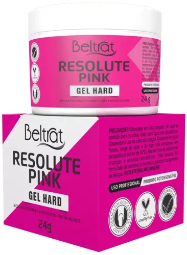 GEL BELTRAT RESOLUTE PINK HIPOALERGÊNICO 20G alongamento