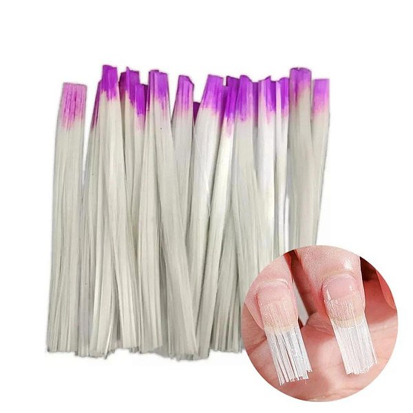 Fibra Cortada Selada 10 Unidades Unha de Fibra Gel