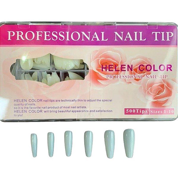 tips bailarina helen color 500 transparente profissional