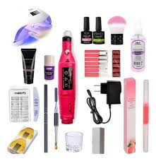 Kit Unha Polygel Lixa Cabine Alongamento Unha Gel Molde F1