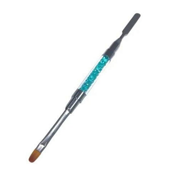 Pincel Duplo Pedrinhas Espatula Alongamento Unha Gel Gato Un