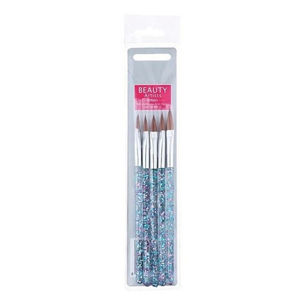 Kit 5 Pincel para Unhas Kolinsky Acrilico Profissional 3d