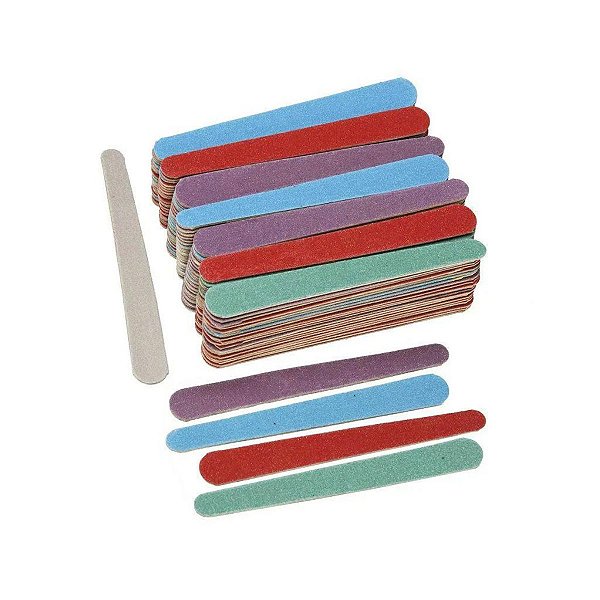 LIXA MÉDIA COLORIDA PARA UNHAS COM 20 UNIDADES - SANTA CLARA