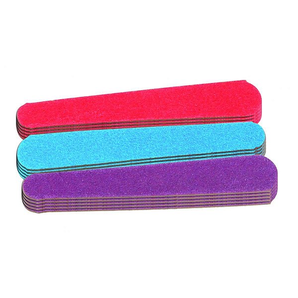 lixa mini colorida para unhas kit com 20