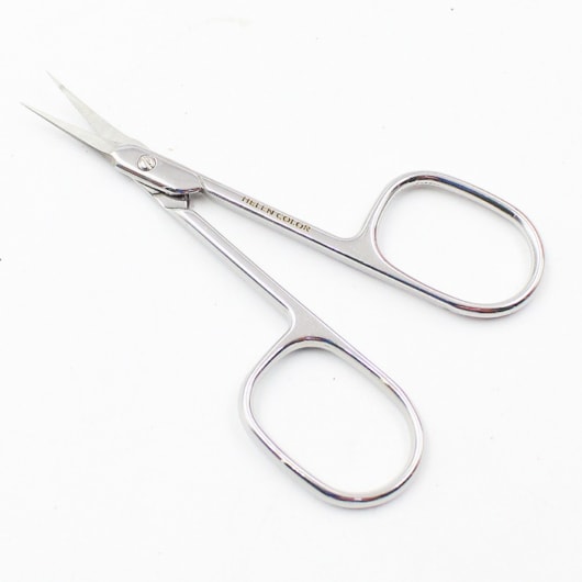 Tesoura Cutilagem Russa Sobrancelha e cilios Helen Color