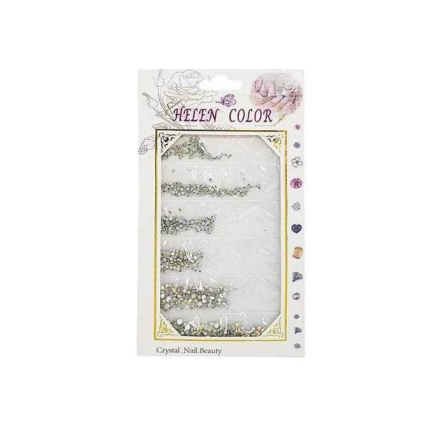 6 Tamanhos Strass Para Decoração Unha Pedraria Helen Color