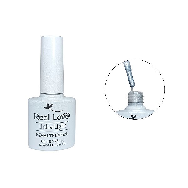 Esmalte em Gel Real Love Linha Light p089 Glitter cintilante