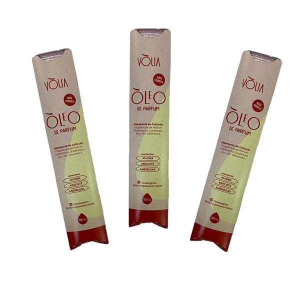 Kit 3 Sachê Óleo De Parfum Hidratante De Cuticulas Vólia 10g