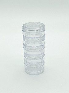 pote em torre para guardar decorações 5 compartimentos