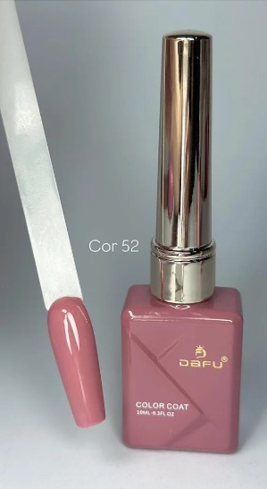 Esmalte em gel dafu Color Coat 10ml m052 nude rosinha