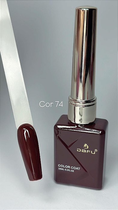 Esmalte em gel dafu Color Coat 10ml m074 marrom