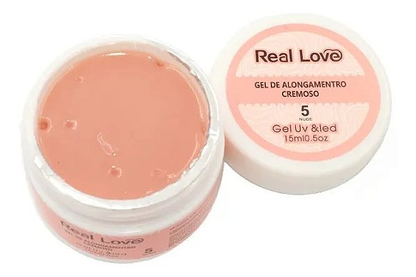 gel de unha real love cremoso 5 nude 15ml alongamento