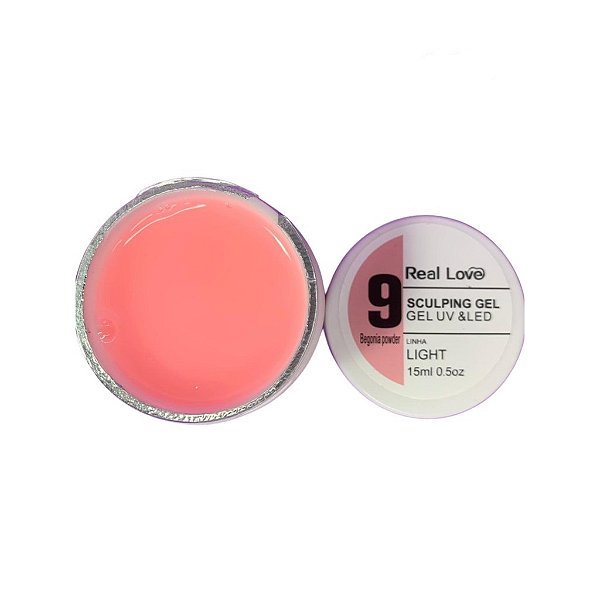 Gel Unha Real Love Begonia powder 9 15ml Sculping Gel