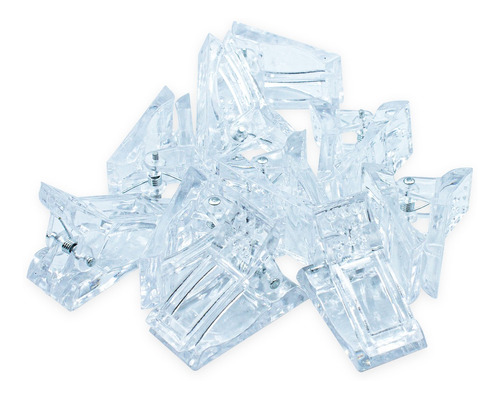 Kit 20 Presilhas Polygel Tips Curvatura C Unhas Gel 3,5 Cmç