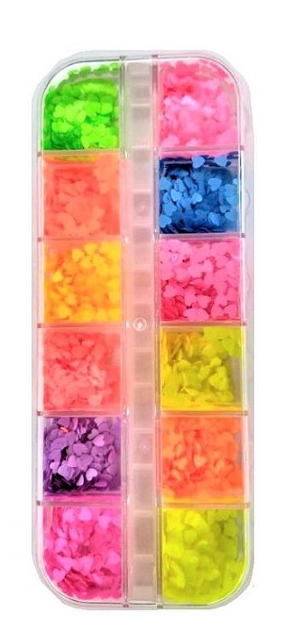 decoração com 12 unidades de coração cores
