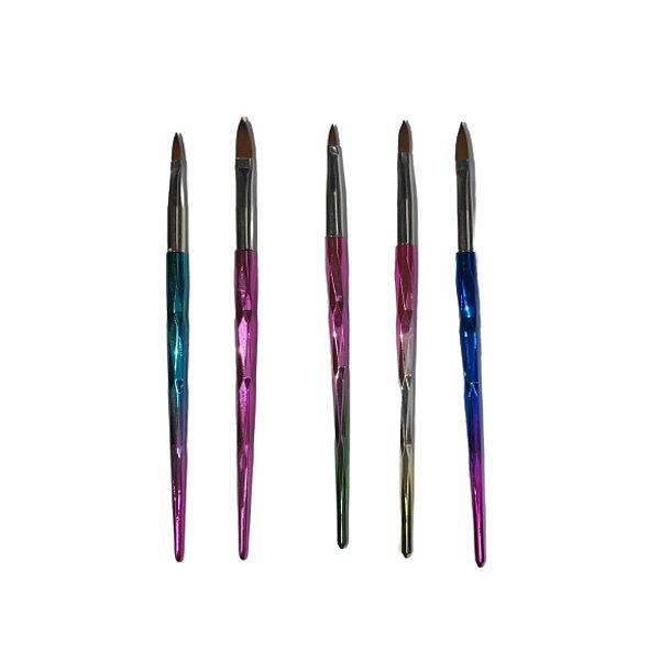 Kit 5 Pincel para Unhas Decoração Acrilico Profissional