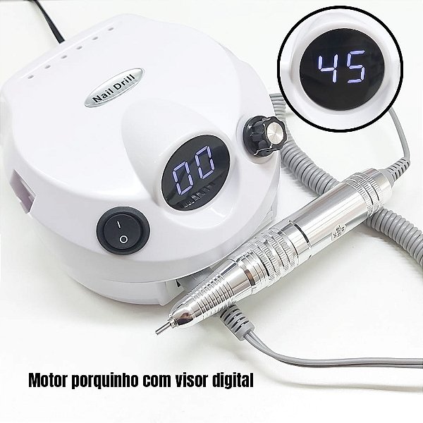 Motor Porquinho Sioux Branco de RPM'S 35Mil com visor