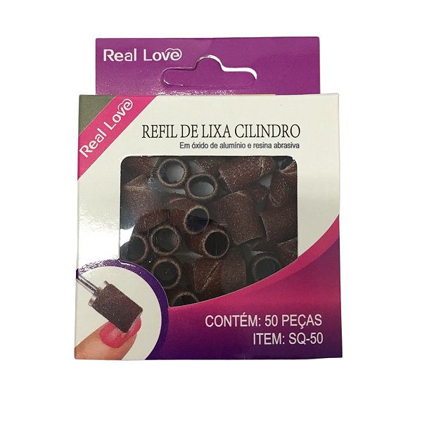 refil de lixa cilindro real love 50 unidades