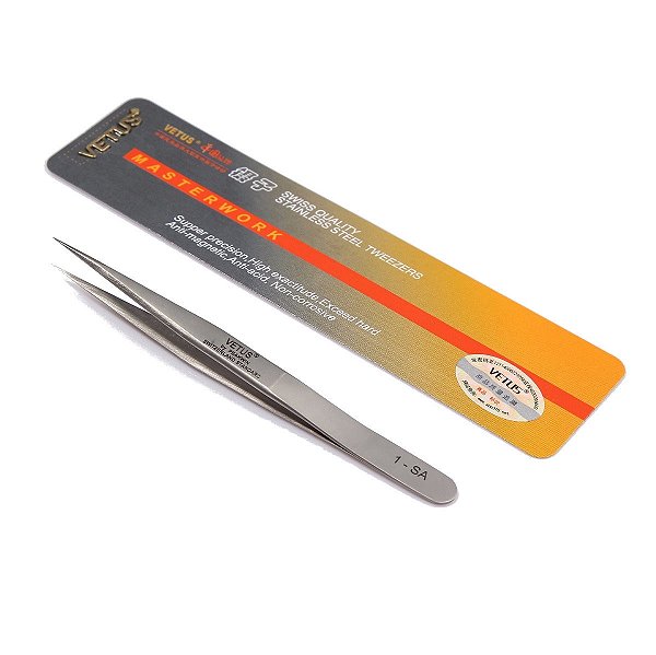 pinça reta vetus 1 SA  cilios fio a fio