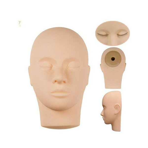 CABEÇA DE TREINO MANEQUIM MICROPIGMENTAÇÃO CÍLIOS