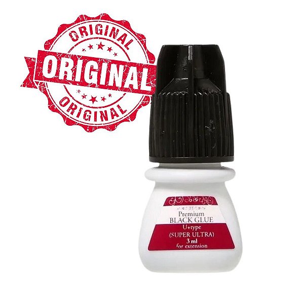 Cola Alongamento De Cílios Premium Black Super Ultra 5ml elite