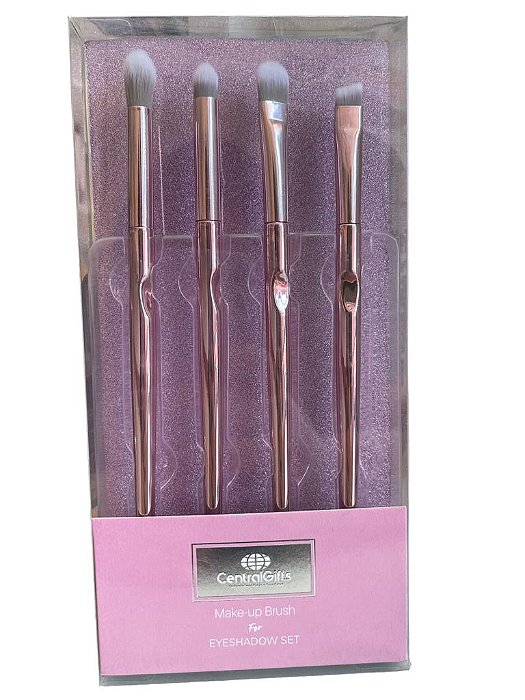 kit 4 pinceis olhos com glitter cor diversa